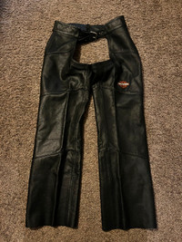 Harley Davidson Women's Leather Motorcycle Chaps (Lg)