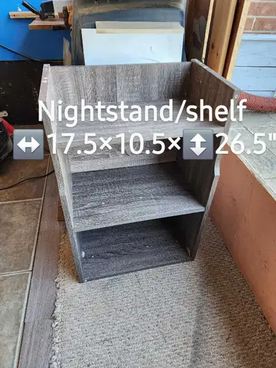 Nightstand/end side Shelf/under desk Shelf ↔️17.5"×10.5"×↕️26.5", View more