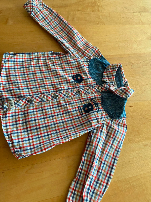 Chemise pour bébé garçon 9-12 mois (80 cm) C152 dans Vêtements - 9 à 12 mois  à Ville de Montréal - Image 3
