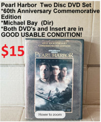Pearl Harbor 2 Disc DVD Set Widescreen 60th Anniversary Commemor