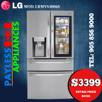 LG LRMVS3006S 36" Insta View Refrigerator with Craft Ice 30 cu.