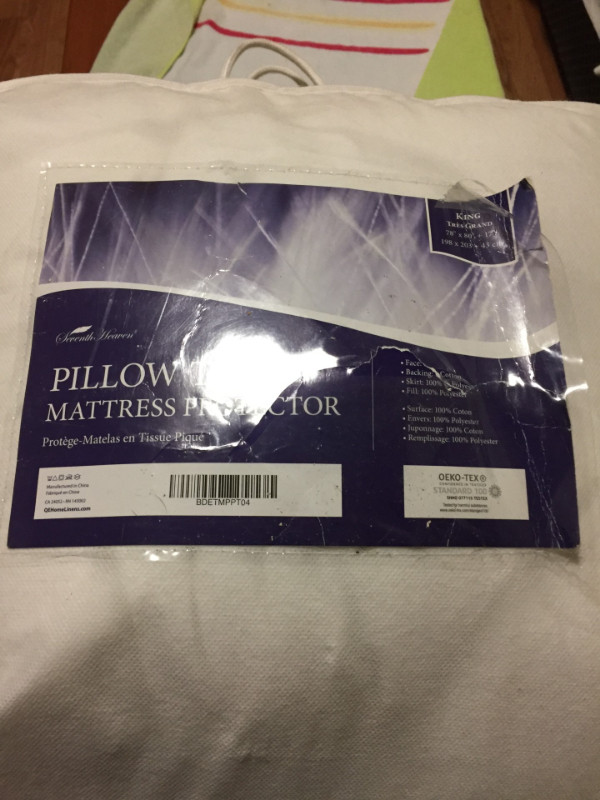 QE - Linen - King Size Pillow Top Mattress Cover - New in Bedding in Kingston