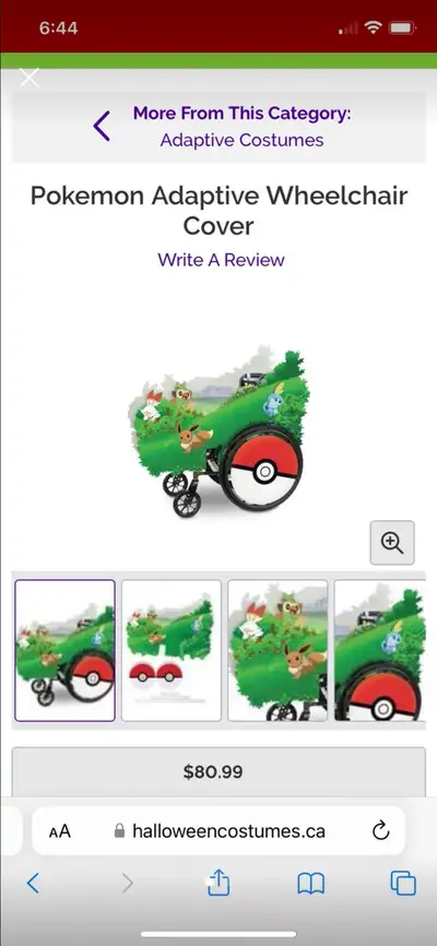 New in packaging. Features a Pokemon design. Makes wheelchair more fun. Pick up is Sherwood Park or...