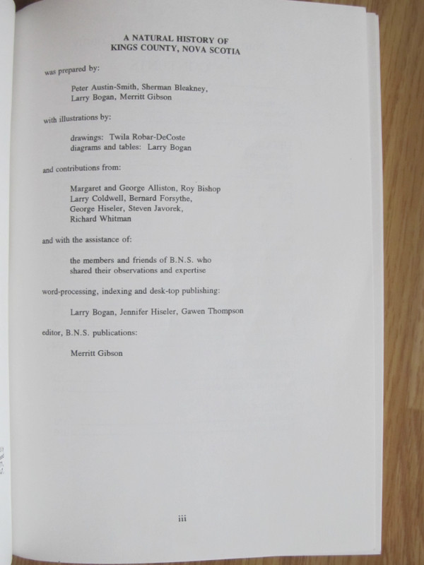 A NATURAL HISTORY OF KINGS COUNTY - 1993 Revised in Non-fiction in City of Halifax - Image 4