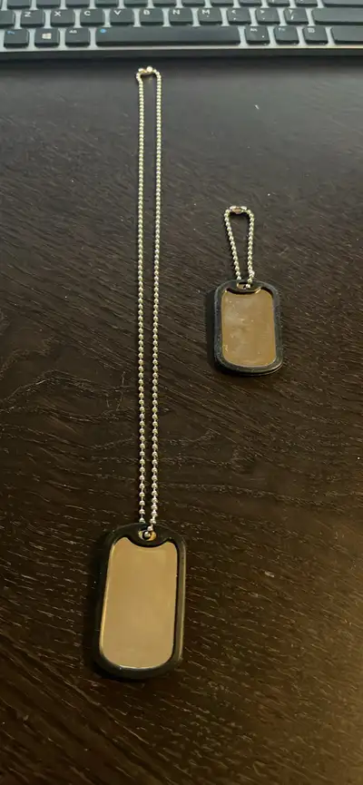 Military Dog Tag Set Stainless Steel, View more