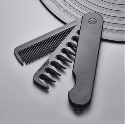 A Versatile Men'S Folding Comb That Features an Oil Head, Back Head, And Wide Tooth Design, Perfect...