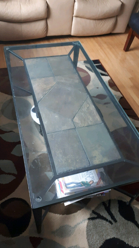 Glass Coffee table and 2 end table Set in Coffee Tables in Moncton
