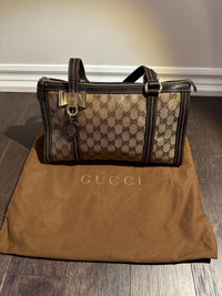 Gucci Crystal GG Canvas Ribbon Bag
