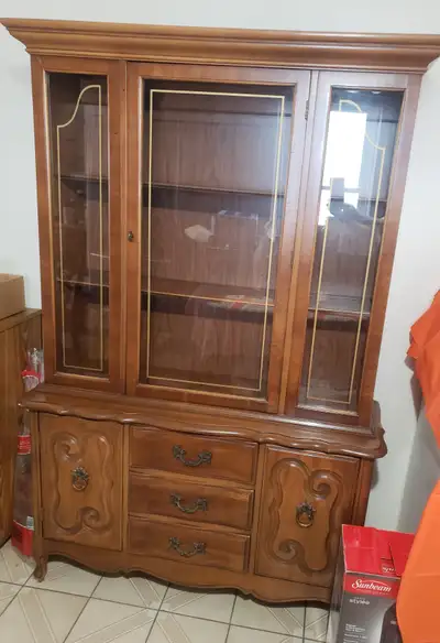 Solid wood French Provincial China Cabinet, View more