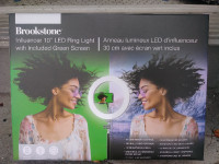 Lampe 10'' LED Photo / Video Studio Ring Light + Green Screen