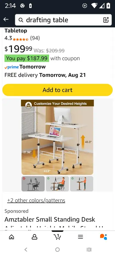 Drafting table , View more