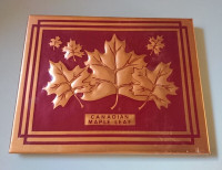 Vintage Hand Tooled Copper Art "Canadian Maple Leaf"
