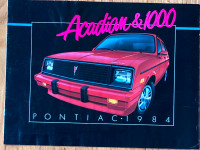 1984 ACADIAN &1000 AUTO BROCHURE FOR SALE