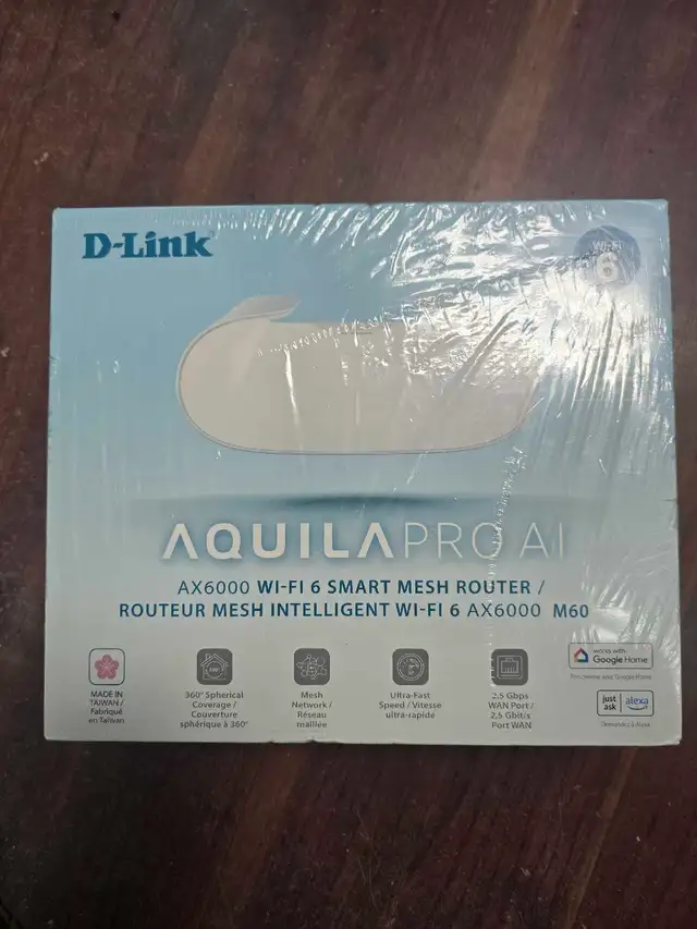 D-Link Aquila Pro AI Router AX6000 - BNIB 