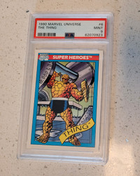 1990 The Thing Marvel Universe Impel Card #6 PSA 9 MINT