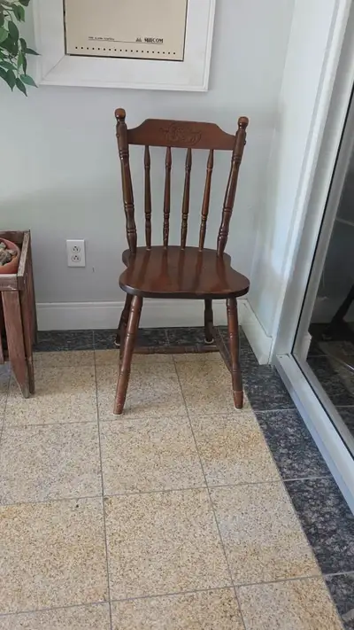 Set of 4 Vintage Wood Dining Chairs, View more
