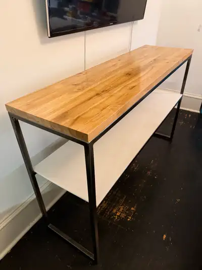 5’ Wide x 17-1/2” Deep x 37-1/2” High. Welded 1”x1”x1/8” Square Steel Frame, Clear Coated. Very stro...