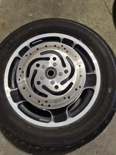 16" Rims and Tires for a wide glide front end