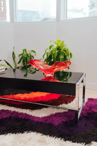 Vintage Smoked Glass & Chrome Coffee Table | 1970s Lounge, View more