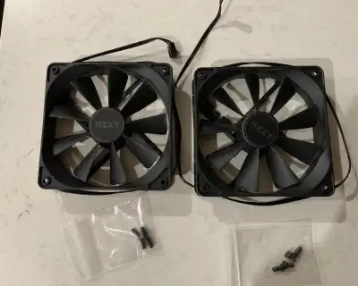 Two Computer Cooling Fans available. NZXT Rifle Bearing Model Number RF-AF12C-RB 12VDC 0.16A. High-q...