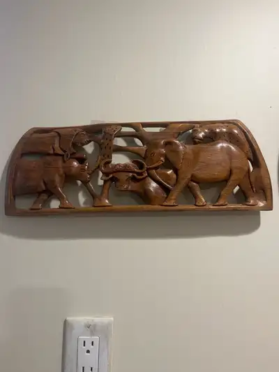 Wooden wall carving, View more