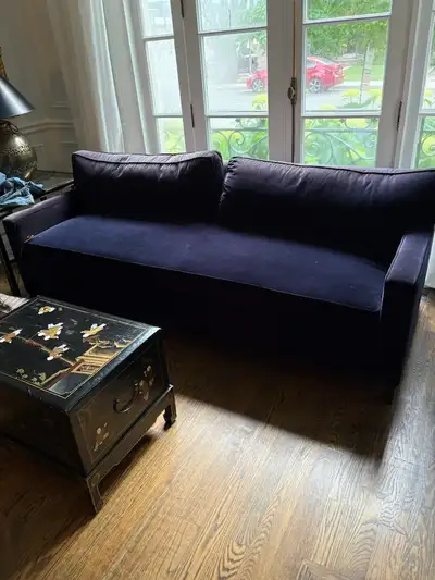 Navy Velvet Sofa, View more