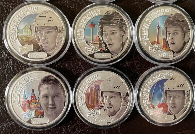 Upper Deck NHL Hockey Player 1 oz pure silver coins - 20 Players in Arts & Collectibles in Markham / York Region - Image 3