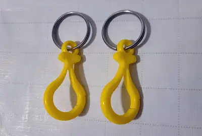 Pair of Lobster Clasp Keychain Hooks with Key Ring, View more