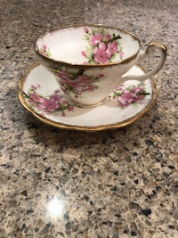 Antique Foley floral teacup.  1850.  great condition