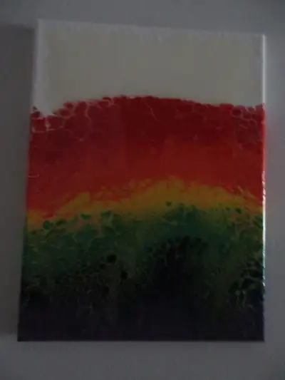 P132 – Splash Rainbow (FLUID PAINTING) 9 X 12 CANVAS), View more