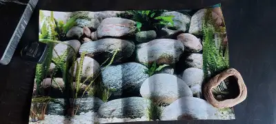 Dooble Sided 10g Aquarium Background , View more