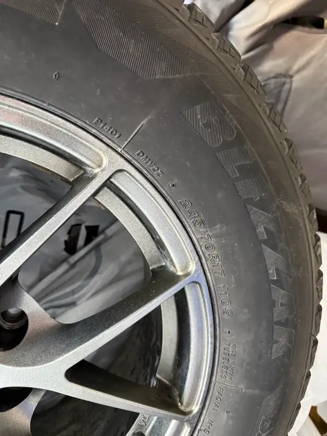 Bridgestone Blizzak 245/70R17 Tires and Rims in Tires & Rims in Peterborough - Image 4