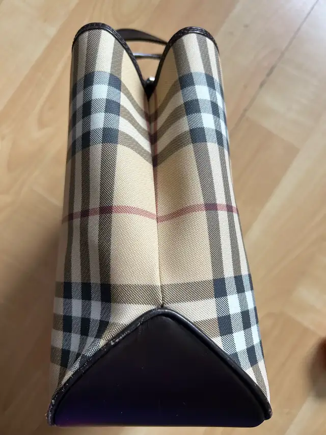 Burberry Nova Check Hand Bag PVC Leather Beige Dark Brown $175 in Women's - Bags & Wallets in Oakville / Halton Region - Image 9