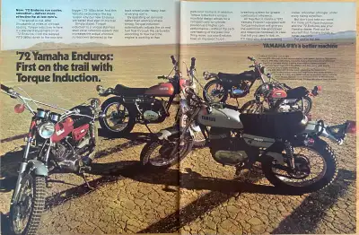 1972 Yamaha Enduros Original 2 Pg Ad, View more
