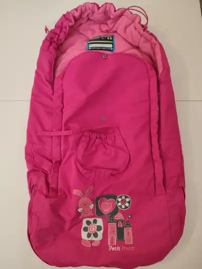 Winter Car Seat & Stroller Cover - Pink Petit Point, View more