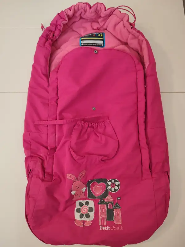 Winter Car Seat & Stroller Cover - Pink Petit Point in Strollers, Carriers & Car Seats in Ottawa - Image 2
