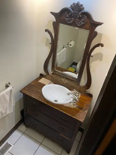 Bathroom vanity with sink and taps , View more