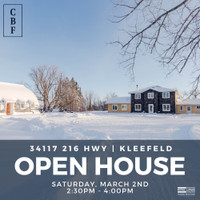 34117 216 Hwy, Kleefeld-OPEN HOUSE-MARCH 2ND-2:30-4:00 PM