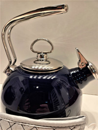 Chantal Series Cobalt Blue Enamel On Steel Whistling Tea Kettle