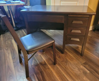 VINTAGE WOODEN DESK with CHAIR