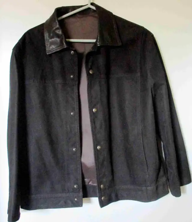 (JJD-268)   Men’s Lined Leather Suede Jacket  Large in Men's in City of Toronto - Image 8