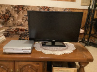 RCA 24 INCH TV AND GENERAL ELECTRIC DVD PLAYER