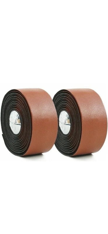 New Brown Leather Look Road Bike Handlebar Tape Bicycle Bar Tape, View more