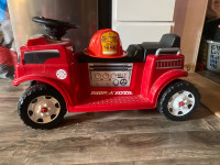 Kids ride on fire truck