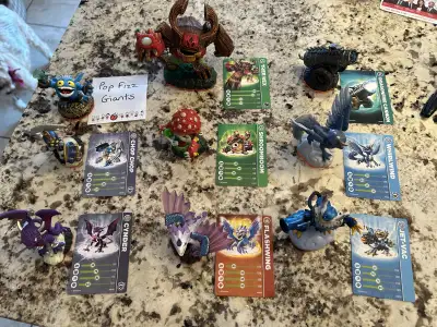 Skylanders Giants figurines + stats cards, View more