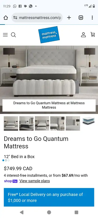 queen sized bed, View more