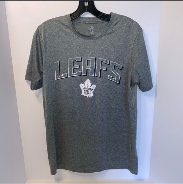 Grey hockey shirt Toronto maple leafs nhl boys size med in Kids & Youth in St. Catharines