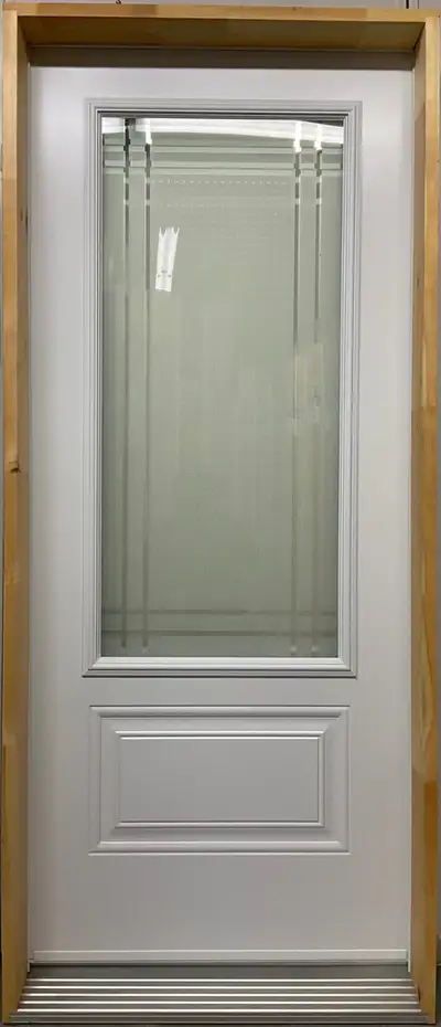 1456PSM Porte d’acier 34″D Blanche Transît slab orléan 23×49, View more
