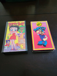Popeye et Betty Boop en anglais vhs cassette 