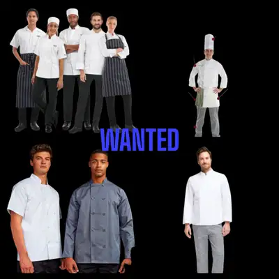 WANTED: chef or cook uniform pants and/or tops! If you have any , View more